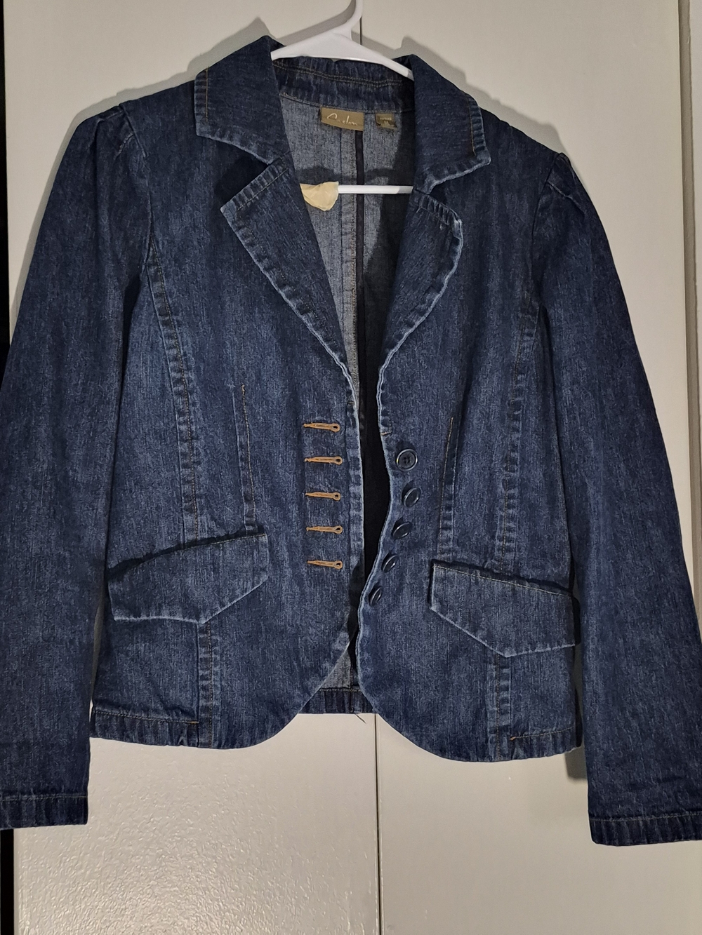 Caslon Dark Blue Denim Blazer Jacket